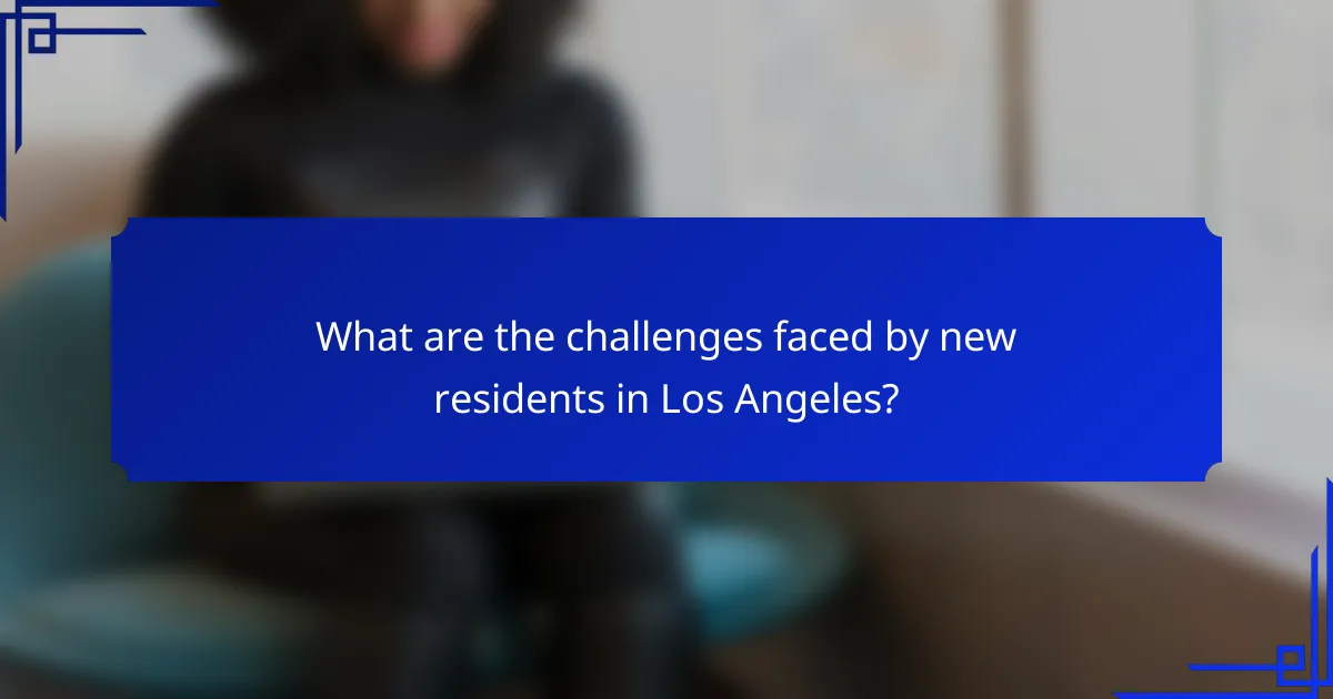 What are the challenges faced by new residents in Los Angeles?